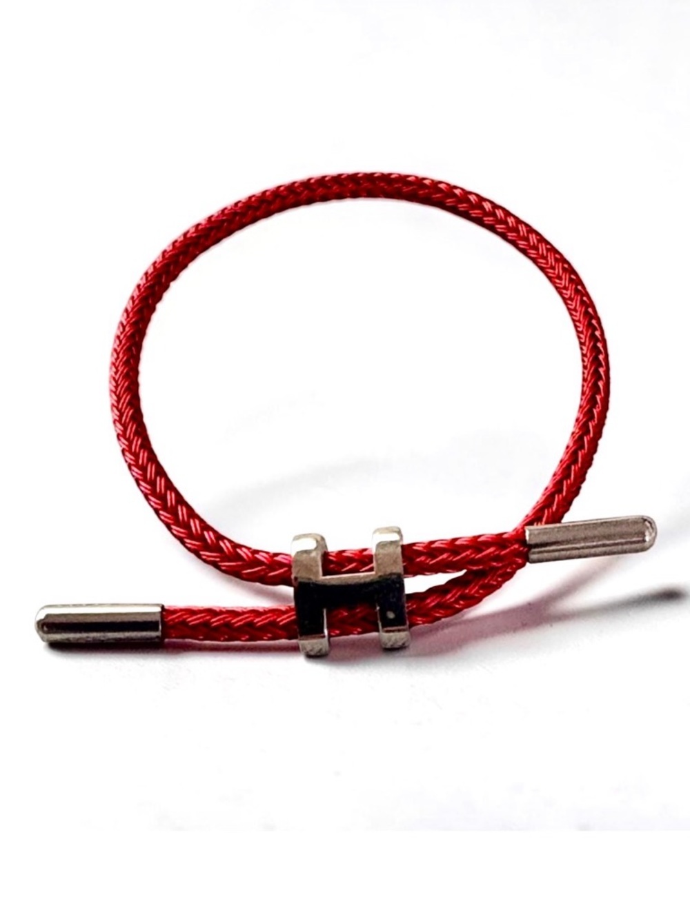 Red Cord Silver Accent Bracelet